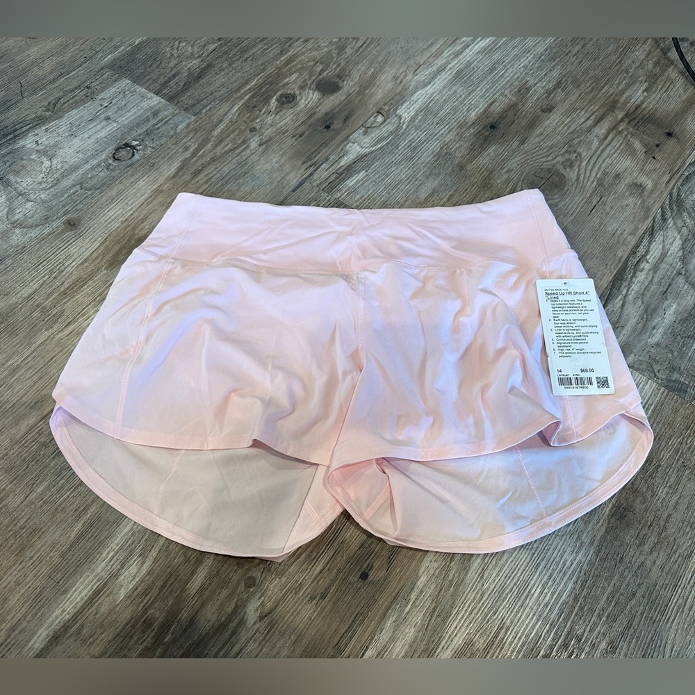 NEW with tags! Lululemon Speed Up High-Rise Lined Short Strawberry Milkshake